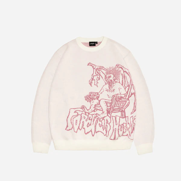 Jacker Crewneck Karen Knit White