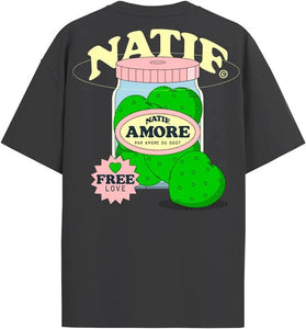 Natif T-shirt Amore Jet black
