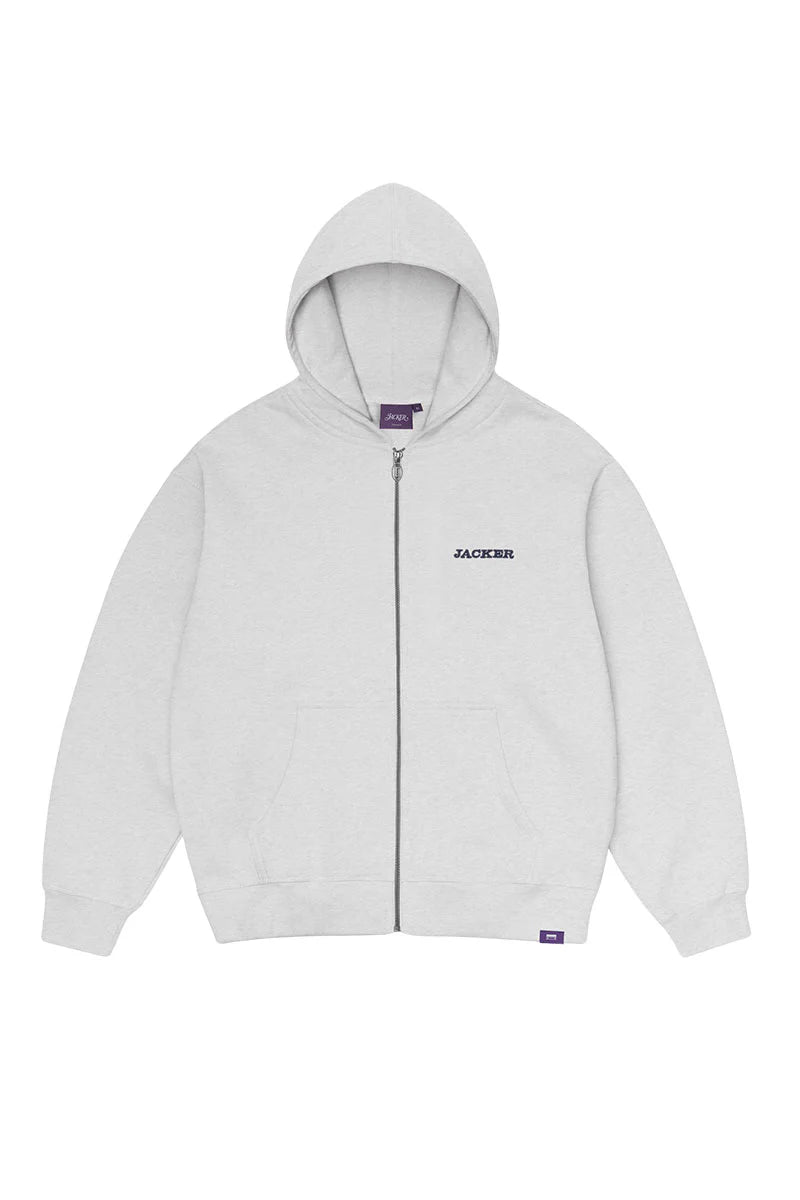 Jacker Hoodie Zip Notorious Heather Grey
