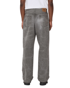 Obey Classic Wrinkle Baggy Denim Black Olive Wrinkle Wash